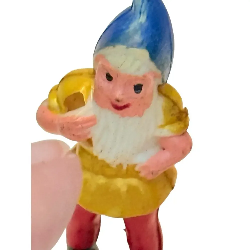 Vtg Snow White +6 Dwarfs Mini Figurines Cake Topper Decorations Birthday